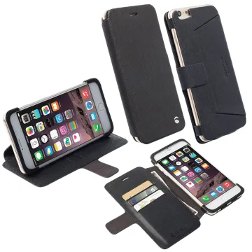 KRUSELL MALMO ΘΗΚΗ IPHONE 6 PLUS 5.5in LEATHER FLIPCOVER STAND BLACK