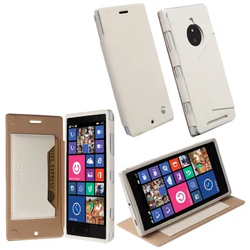 KRUSELL MALMO ΘΗΚΗ NOKIA LUMIA 830 LEATHER FLIPCOVER STAND WHITE