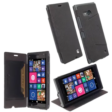 VOLTE-TEL ΘΗΚΗ NOKIA LUMIA 730 LEATHER FLIPCOVER STAND BLACK KRUSEL
