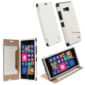 VOLTE-TEL ΘΗΚΗ NOKIA LUMIA 730 LEATHER FLIPCOVER STAND WHITE KRUSEL