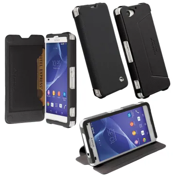 KRUSELL MALMO ΘΗΚΗ SONY XPERIA Z3 COMPACT LEATHER FLIPCOVER STAND BLACK