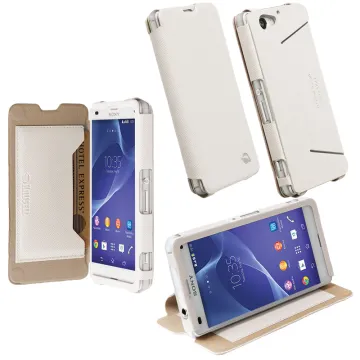 KRUSELL MALMO ΘΗΚΗ SONY XPERIA Z3 COMPACT LEATHER FLIPCOVER STAND WHITE
