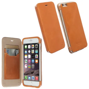 KRUSELL KIRUNA ΘΗΚΗ IPHONE 6S PLUS/6 PLUS 5.5in LEATHER FLIPCOVER CAMEL