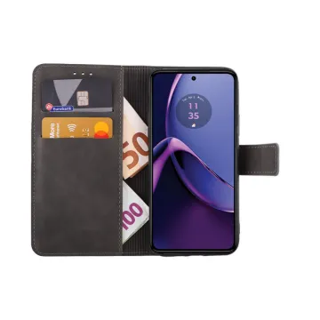 LIME ESSENTIAL ΘΗΚΗ MOTOROLA MOTO G84 5G 6.5in MAGNET BOOK STAND CLIP GREY