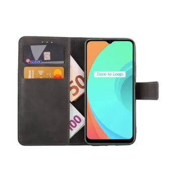 LIME ESSENTIAL ΘΗΚΗ REALME C21 6.5in MAGNET BOOK STAND CLIP GREY