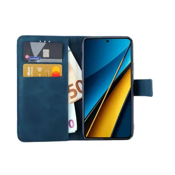 LIME ESSENTIAL ΘΗΚΗ XIAOMI POCO X6 5G 6.67in MAGNET BOOK STAND CLIP DARK BLUE