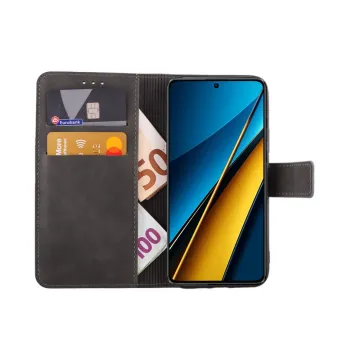 LIME ESSENTIAL ΘΗΚΗ XIAOMI POCO X6 5G 6.67in MAGNET BOOK STAND CLIP GREY