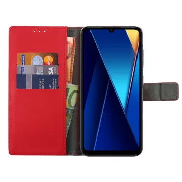 VOLTE-TEL ALLURE ΘΗΚΗ XIAOMI POCO C65/ POCO M6 5G 6.74in MAGNET BOOK STAND CLIP RED
