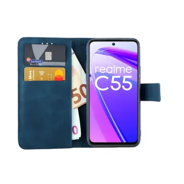 LIME ESSENTIAL ΘΗΚΗ REALME C55 6.72in MAGNET BOOK STAND CLIP DARK BLUE