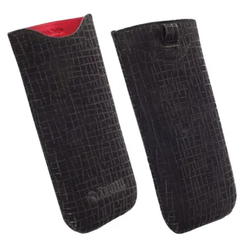 KRUSELL ΘΗΚΗ ΠΟΥΓΚΙ LEATHER VISBY BLACK L LONG