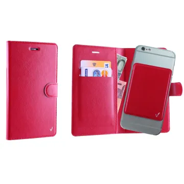 VOLTE-TEL LEATHER BOOK 3M ΘΗΚΗ UNIVERSAL 5.7in-6.3in MAGNET RED