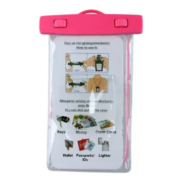 VOLTE-TEL SPORTS ARMBAND LUMINUS ΘΗΚΗ ΑΔΙΑΒΡΟΧΗ 2 IN 1 IPX8 30m MAX SIZE 16.3cm x 8.2cm (6.9in) PINK