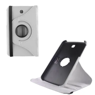VOLTE- TEL LEATHER BOOK ROTATING STAND ΘΗΚΗ SAMSUNG TAB 3 T210 7.0in WHITE