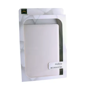 VOLTE-TEL LEATHER BOOK STAND ΘΗΚΗ TABLET 6.5in - 8.4in (21,7cm x 15,7cm) UNIVERSAL WHITE