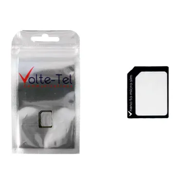 NANO SIM CARD TO MICRO SIM CARD ADAPTOR BLACK VOLTE-TEL