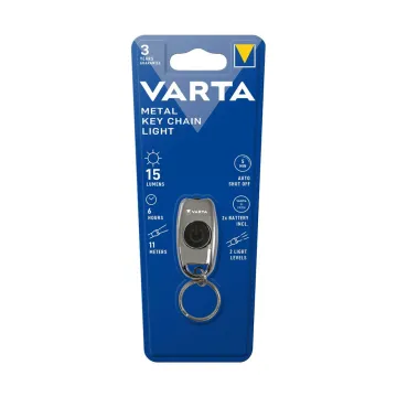 VARTA ΜΕΤΑΛΛΙΚΟ ΜΠΡΕΛΟΚ ΜΕ LED ΦΑΚΟ 15 LUMENS 16603