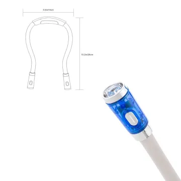 VOLTE-TEL ΦΑΚΟΣ ΛΑΙΜΟΥ 4 LED ΜΕ ΕΥΚΑΜΠΤΟ ΣΩΛΗΝΑ VT-LED8 BLUE