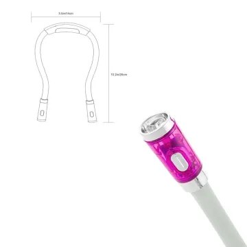VOLTE-TEL ΦΑΚΟΣ ΛΑΙΜΟΥ 4 LED ΜΕ ΕΥΚΑΜΠΤΟ ΣΩΛΗΝΑ VT-LED8 PINK