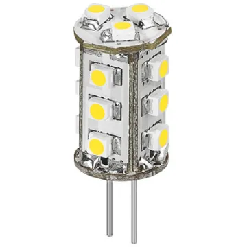ΛΑΜΠΤΗΡΑΣ G4B ROUND WHITE 15 SMD LEDS SMD3528 105LM 1.5W 10-15V
