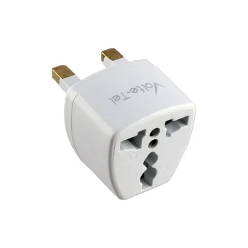 VOLTE-TEL UNIVERSAL ΑΝΤΑΠΤΟΡΑΣ ΑΓΓΛΙΚΟΣ 3 PIN MALE ΣΕ ΕΥΡΩΠΑΙΚΟ 2 PIN FEMALE (250V/13A) ΑΣΠΡΟ