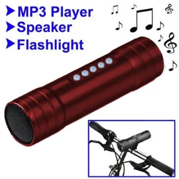 MP3(mSD 4GB)SPEAKER ΦΑΚΟΣ-ALARM H/F-ΒΑΣΗ ΠΟΔΗΛΑΤΟΥ VT-LED7 RED