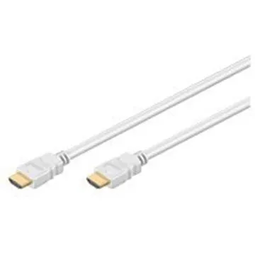 HDMI CABLE 19 PIN 1.0m (HDMI 1.3) WHITE GOLD PLATED CONTACTS