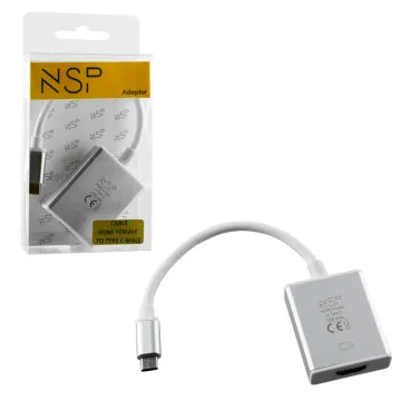 NSP ADAPTER CABLE HDMI 1.4 FEMALE TO USB-C 3.1 MALE 4K & DEX SILVER
