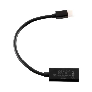 NSP N10 CABLE ADAPTER MINI DISPLAY PORT V1.1 TO HDMI 4K V1.4 0,23m BLACK