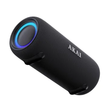 AKAI ABTSW-40 ΦΟΡΗΤΟ ΑΔΙΑΒΡΟΧΟ ΗΧΕΙΟ IPX5 ME ΥΦΑΣΜΑ, BLUETOOTH V5.3 15W, USB, AWS, HANDSFREE, RGB LIGHTS & ΙΜΑΝΤΑ ΩΜΟΥ RMS BLACK