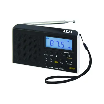 AKAI AWBR-305 ΦΟΡΗΤΟ ΡΑΔΙΟΦΩΝΟ ΠΑΓΚΟΣΜΙΟΥ ΛΗΨΕΩΣ - ΞΥΠΝΗΤΗΡΙ ΜΕ ΟΘΟΝΗ ΜΠΑΤΑΡΙΑΣ ΜΑΥΡΟ