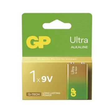 GP ΜΠΑΤΑΡΙΕΣ ΑΛΚΑΛΙΚΕΣ 9V 6LR61/6LF22 ULTRA ALKALINE G-TECH +50% MORE POWER 1/BLISTER