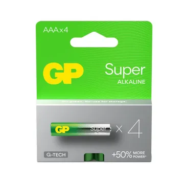GP ΜΠΑΤΑΡΙΕΣ ΑΛΚΑΛΙΚΕΣ AAA LR03 1.5V SUPER ALKALINE G-TECH +50% MORE POWER 4/BLISTER