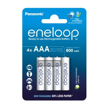 PANASONIC ΜΠΑΤΑΡΙΕΣ ΕΠΑΝΑΦΟΡΤΙΖΟΜΕΝΕΣ AAA/HR03 1.2V 800mAh Ni-MH ENELOOP 4/BLISTER