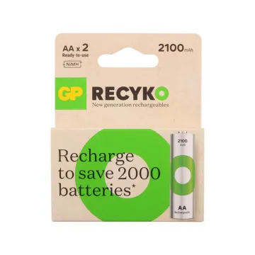 GP ΜΠΑΤΑΡΙΕΣ ΕΠΑΝΑΦΟΡΤΙΖΟΜΕΝΕΣ AA/HR06 1.2V 2100mAh Ni-MH RECYKO READY TO USE 2/BLISTER