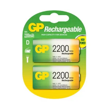 GP ΜΠΑΤΑΡΙΕΣ ΕΠΑΝΑΦΟΡΤΙΖΟΜΕΝΕΣ D/HR20 1.2V 2200mAh Ni-MH 2/BLISTER