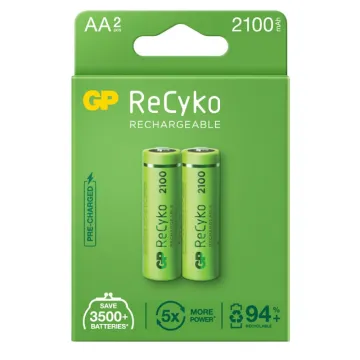 GP ΜΠΑΤΑΡΙΕΣ ΕΠΑΝΑΦΟΡΤΙΖΟΜΕΝΕΣ AA/HR06/2EB2/AA 1.2V 2100mAh Ni-MH RECYKO READY TO USE 2/BLISTER