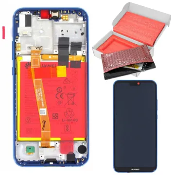 HUAWEI P20 LITE ΟΘΟΝΗ IPS + TOUCH SCREEN + LENS + FRAME + BATTERY 02351VUV BLUE ORIGINAL SERVICE PACK