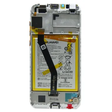 HUAWEI Y6 2018/Y6 PRIME 2018/HONOR 7A ΟΘΟΝΗ IPS + TOUCH SCREEN + LENS + FRAME + BATTERY 02351WLK WHITE ORIGINAL SERVICE PACK