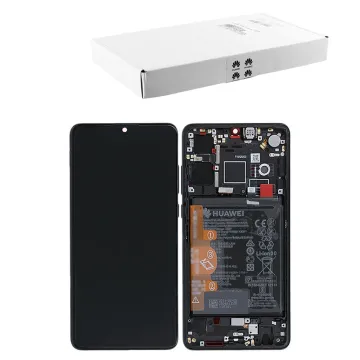 HUAWEI P30 ΟΘΟΝΗ OLED + TOUCH SCREEN + LENS + FRAME + BATTERY 02354HMG BLACK ORIGINAL SERVICE PACK