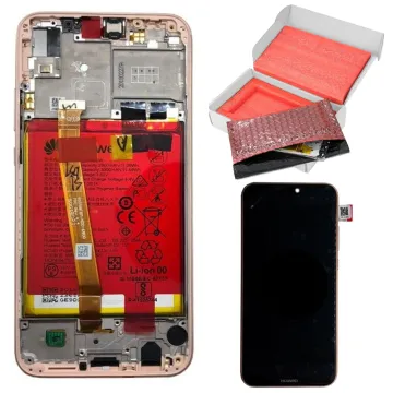 HUAWEI P20 LITE ΟΘΟΝΗ IPS + TOUCH SCREEN + LENS + FRAME + BATTERY 02351VUW PINK ORIGINAL SERVICE PACK