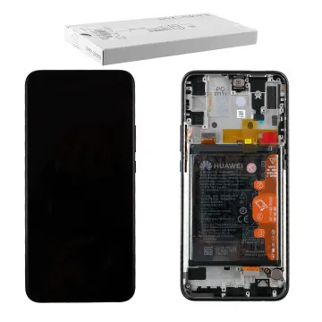 HUAWEI P SMART Z ΟΘΟΝΗ IPS + TOUCH SCREEN + LENS + FRAME + BATTERY 02352RRF BLACK ORIGINAL SERVICE PACK