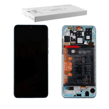 HUAWEI P30 LITE ΟΘΟΝΗ IPS + TOUCH SCREEN + LENS + FRAME + BATTERY 02352VBG BREATHING CRYSTAL ORIGINAL SERVICE PACK