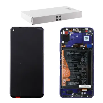 HONOR 20/HUAWEI NOVA 5T ΟΘΟΝΗ IPS + TOUCH SCREEN + LENS + FRAME + BATTERY 02353EBH PURPLE ORIGINAL SERVICE PACK
