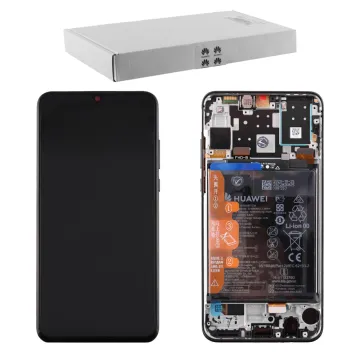 HUAWEI P30 LITE 2020 NEW EDITION ΟΘΟΝΗ IPS + TOUCH SCREEN + LENS + FRAME + BATTERY 02353FPX BLACK ORIGINAL SERVICE PACK