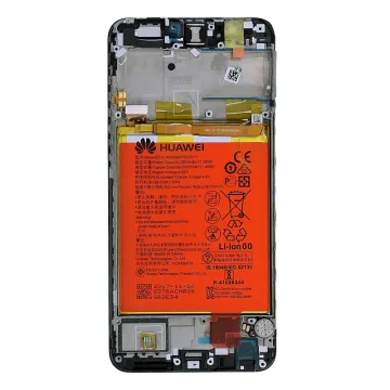 HUAWEI P SMART ΟΘΟΝΗ IPS + TOUCH SCREEN + LENS + FRAME + BATTERY 02351SVJ BLACK ORIGINAL SERVICE PACK