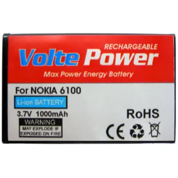 ΜΠΑΤΑΡΙΑ NOKIA 6100 1000mAh Li-ion ΜΕ ΠΛΑΤΗ VoltePower