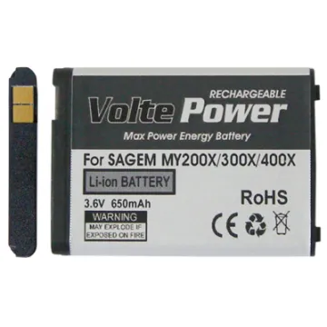 ΜΠΑΤΑΡΙΑ SAGEM MY200X/300X/400X/401X 650mAh Li-ion VoltePower