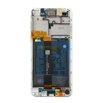 HUAWEI Y5 2018/Y5 PRIME 2018/HONOR 7S ΟΘΟΝΗ + TOUCH SCREEN + LENS + FRAME + BATTERY 02351XHT WHITE ORIGINAL SERVICE PACK