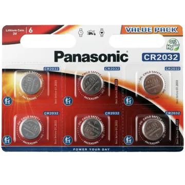 PANASONIC ΜΠΑΤΑΡΙΕΣ ΝΟΜΙΣΜΑΤΟΣ ΛΙΘΙΟΥ CR2032 3V Li-ion 1 ΤΕΜ. 6/BLISTER