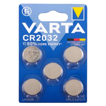 VARTA ΜΠΑΤΑΡΙΕΣ ΝΟΜΙΣΜΑΤΟΣ ΛΙΘΙΟΥ CR2032 3V 230mAh Li-ion 1 ΤΕΜ. 5/BLISTER